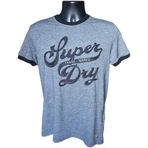 Superdry Workwear Embroidered Logo Tee Grey Relaxed S